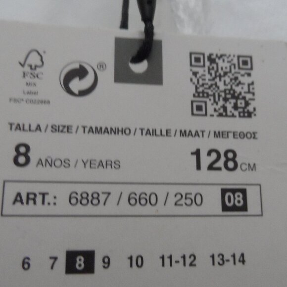 Zara Boys Button Down Shirt Size 8 Years White Cotton Formal  Casual- NWT - Picture 5 of 10